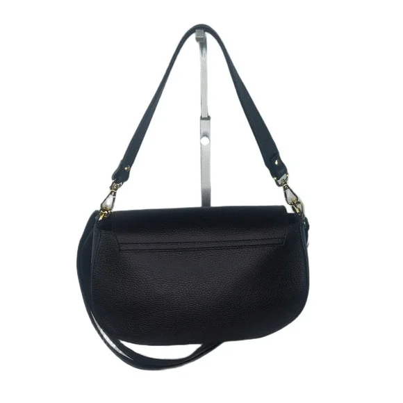 Charlie Leather Adeluccina Black Leather & Fur SM/Med Shoulder Bag/Crossbody-NWT - Picture 2 of 13